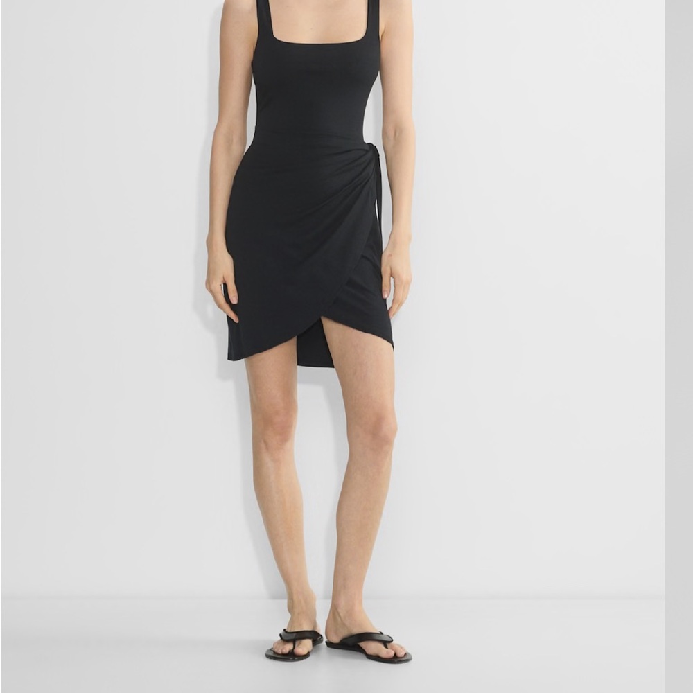 Elegant Black Wrap Dress